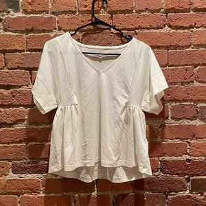Madewell White V Neck T-Shirt